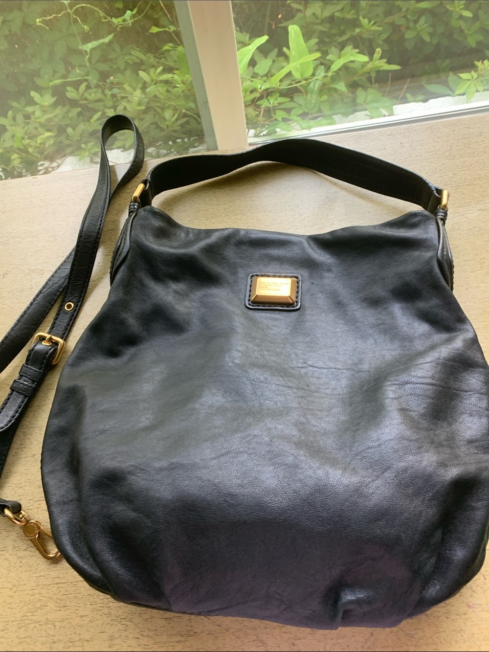 Marc by Marc Jacobs Black Leather Shoulder Bag with Gold Hardware - Picture 5 of 5
